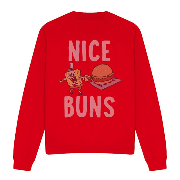 SvampBob Fyrkant Unisex Vuxen Nice Buns Sweatshirt M Röd Red M