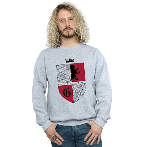 Harry Potter Herr Gryffindor Sköld Sweatshirt 3XL Sports Grey Sports Grey 3XL