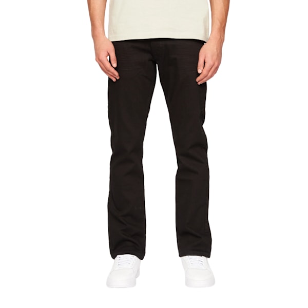 Crosshatch Mens Cadman Straight Jeans 38S Solid Black Solid Black 38S