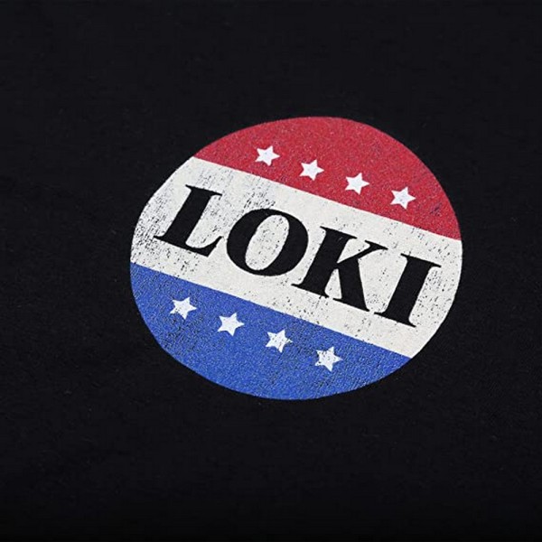 Loki Män Voters Badge T-Shirt L Svart/Vit Black/White L