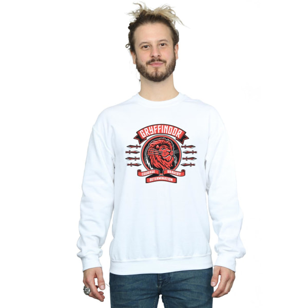 Harry Potter Herr Gryffindor Toon Crest Sweatshirt M Vit White M