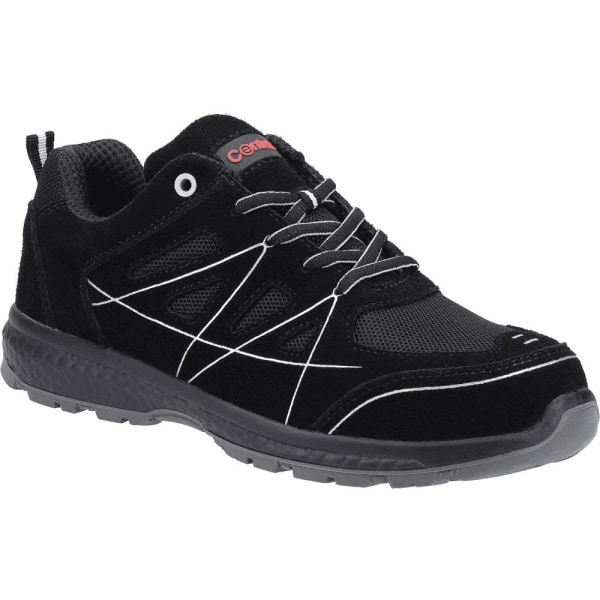 Centek Mens Mocka Safety Shoes 6 UK Black Black 6 UK