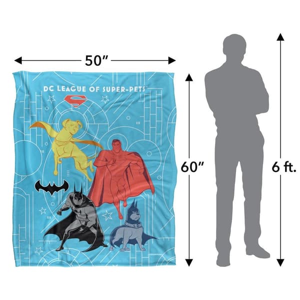 DC Comics League Of Super Pets Gruppbild Filt One Size Mult Multicoloured One Size