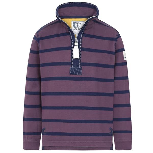 Lazy Jacks Randig Sweatshirt för Barn/Ungdomar 9-10 År Druva Grape 9-10 Years