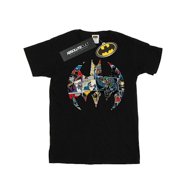 DC Comics Dam/Kvinnor Batman Serietidning Logotyp Bomull Pojkvän Black S