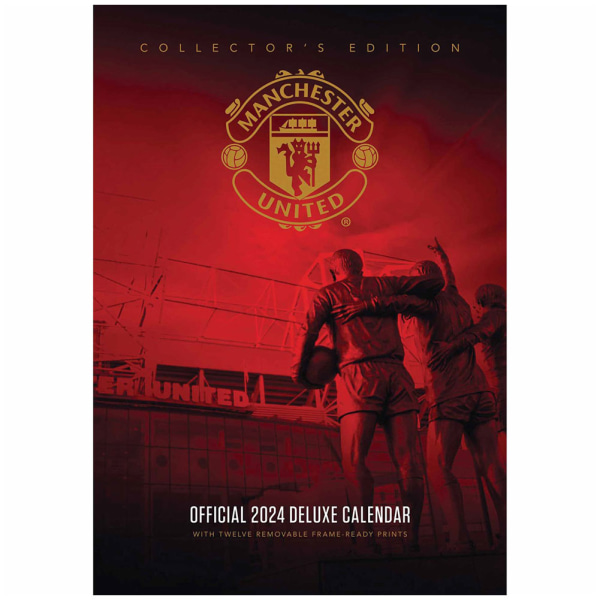 Manchester United FC Deluxe 2024 Väggkalender One Size Röd Red One Size