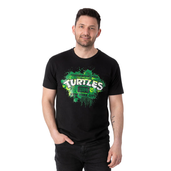 Teenage Mutant Ninja Turtles Mens 1984 New York City T-shirt S Black S