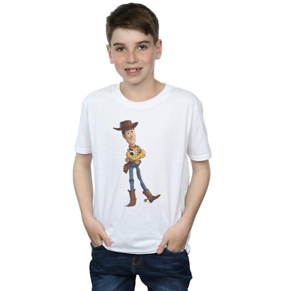 Disney Boys Toy Story 4 Sherrif Woody T-shirt 5-6 år Vit White 5-6 Years