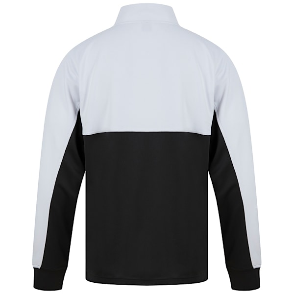 Finden & Hales Herr Quarter Zip Track Top XS Svart/Vit Black/White XS