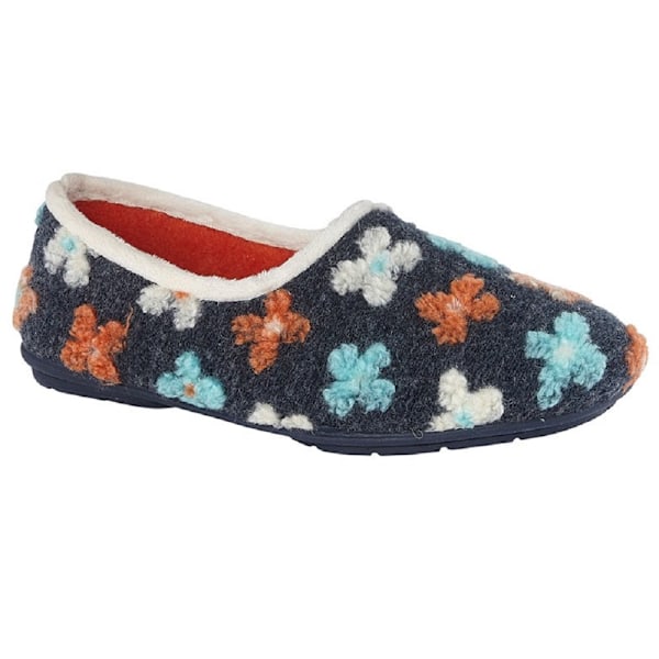 Sleepers Dam/Kvinna Gracie Blommiga Minnesskumtofflor 8 UK Grey/Multicoloured 8 UK