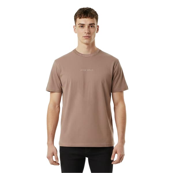 Jack Wills Jacquard T-shirt för män M Brick Brick M