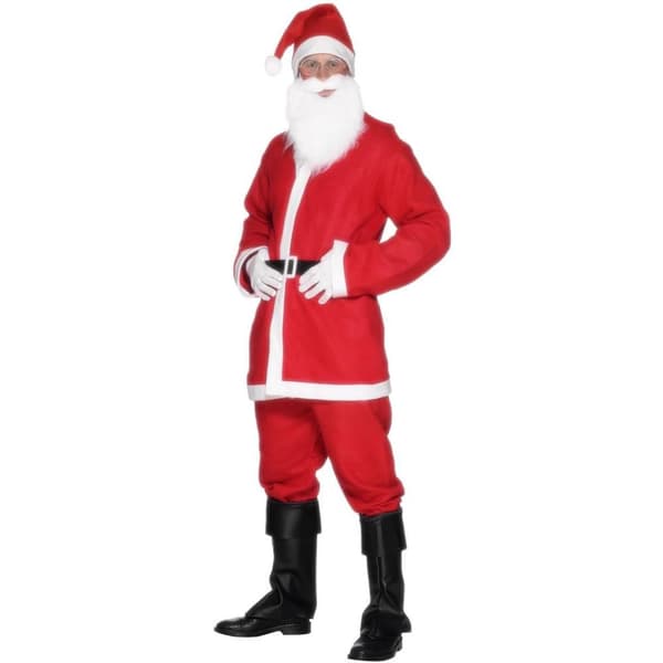 Smiffys Herr Tomtedräkt Julset M Röd/Vit Red/White M