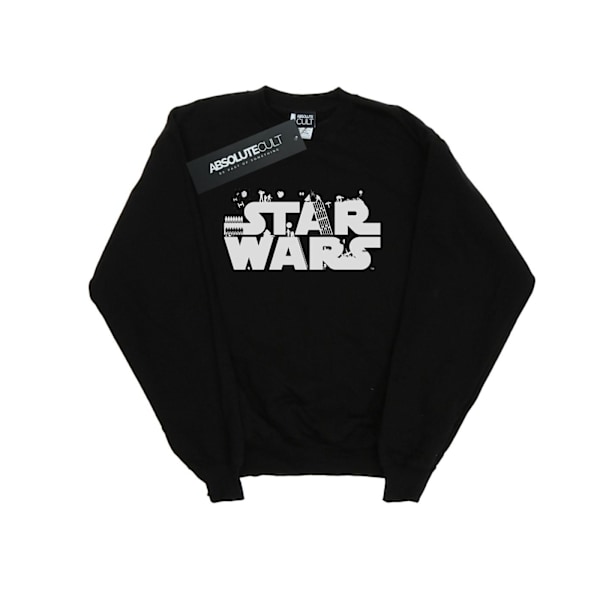 Star Wars Dam Minimalistisk Logotyp Sweatshirt XL Svart Black XL