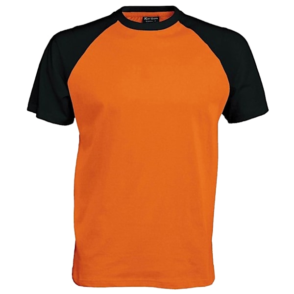 Kariban Herr Kortärmad Baseball T-shirt XL Orange/Svart Orange/Black XL