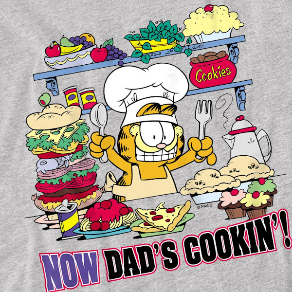 Garfield Herr Nu Pappa Lagar Mat T-Shirt 3XL Sport Heather Sport Heather 3XL