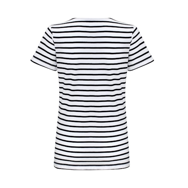Asquith & Fox Dam/Damer Mariniere Coastal Kortärmad T-shirt White/Navy L
