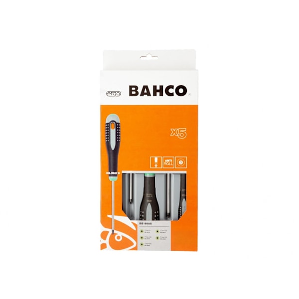 Bahco Be-9885 Ergo Skruvmejselset, 5 Delar En Storlek Multi Colo Multi Colour One Size
