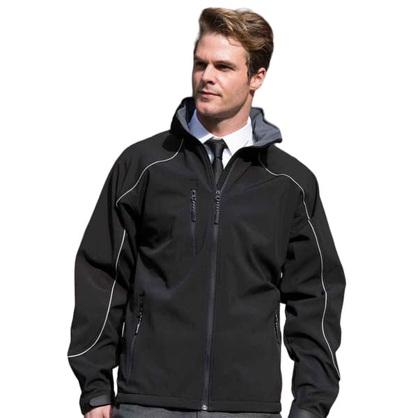 WORK-GUARD by Result Herr Ice Fell Huvförsedd Softshelljacka L B Black/Black L