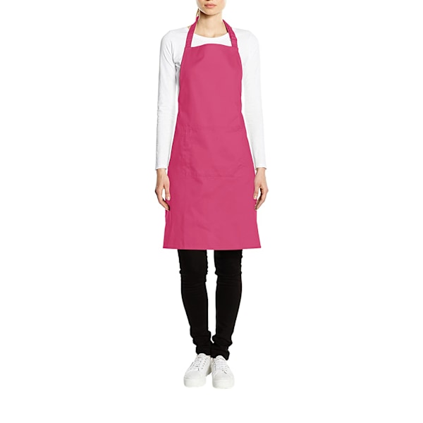 Premier Dam/Kvinna Färgade Bip Förkläde Med Fickor / Arbetskläder Hot Pink One Size