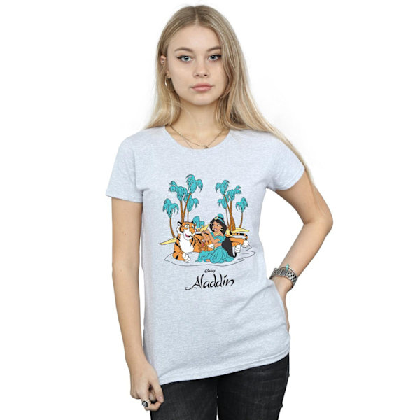 Disney Dam/Dam Aladdin Jasmine Abu Rajah Strand Bomull T-Shirt L Sports Grey Sports Grey L