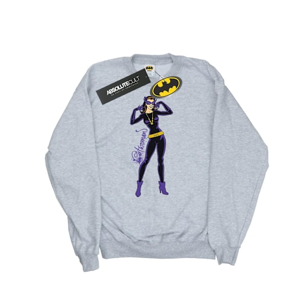 DC Comics Pojkar Catwoman Happy Pose Sweatshirt 12-13 År Sport Sports Grey 12-13 Years