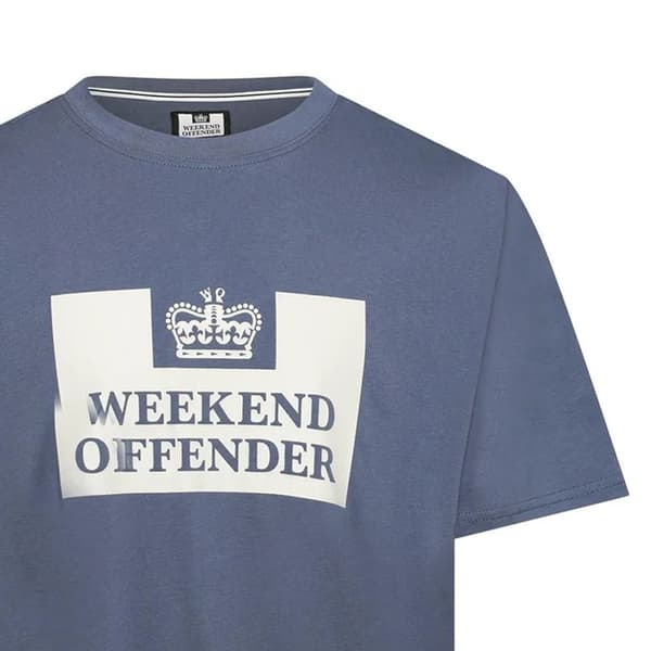 Weekend Offender Herr McMoney Grafiskt Tryck Regular T-Shirt L Bläckblå/Silver Ink Blue/Silver L