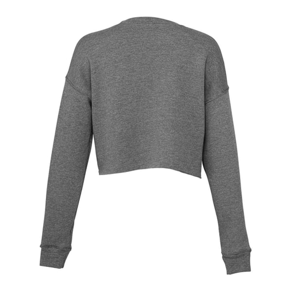 Bella + Canvas Croppad Crew Fleece Top M Deep Heather för damer Deep Heather M