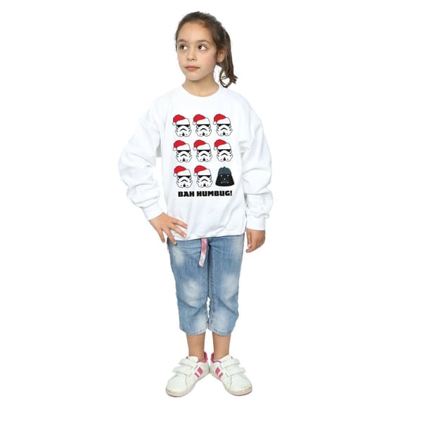 Star Wars Flickor Jul Humbug Tröja 7-8 År Vit White 7-8 Years