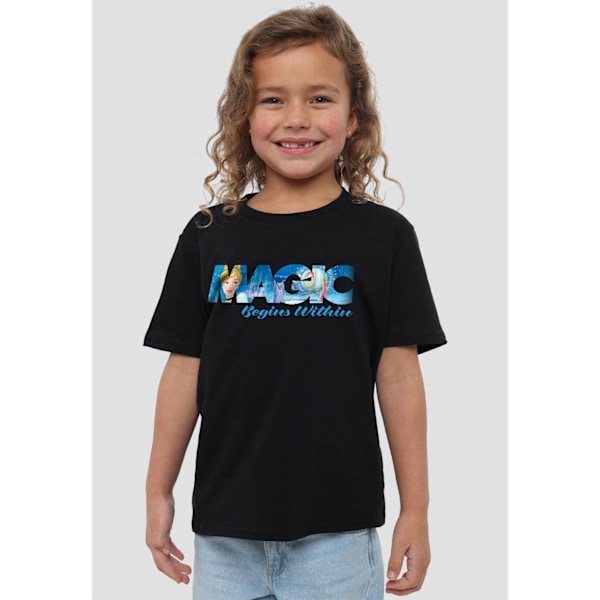 Askungen Barn/Kids Magic Begins Within T-shirt 3-4 år Black 3-4 Years