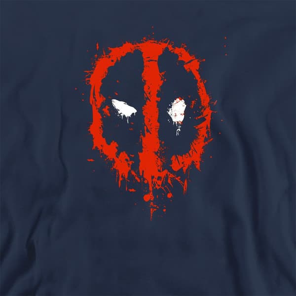 Deadpool Unisex Vuxen Målad Logotyp Tröja S Marinblå Navy S