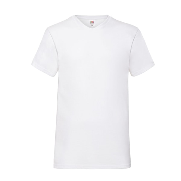 Fruit of the Loom Mens Valueweight Plain V Neck T-Shirt 3XL Vit White 3XL