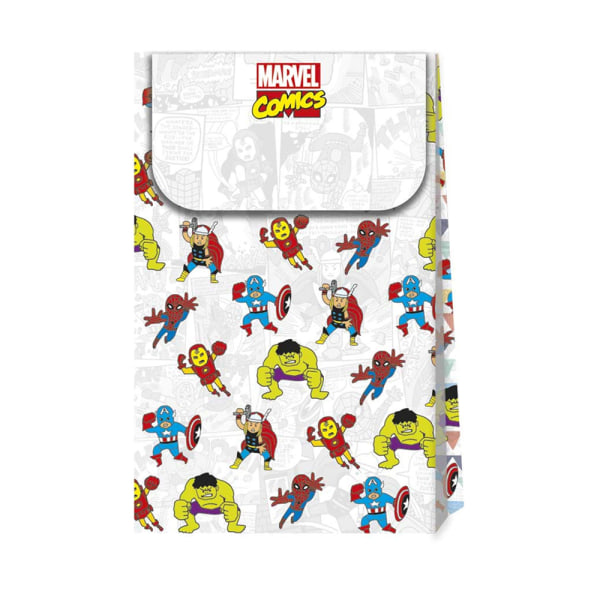 Marvel Avengers Comic Party Bags (Pack med 6) One Size Vit/Mul White/Multicoloured One Size