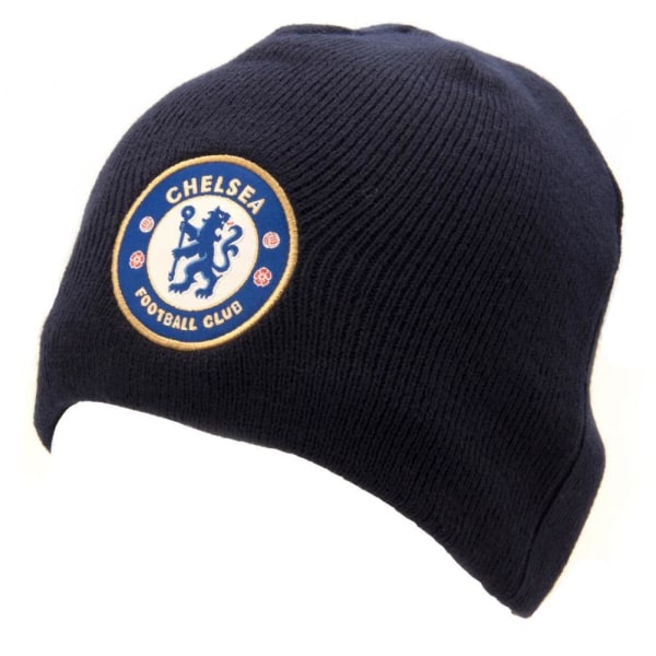 Chelsea FC Official Adults Unisex Stickad Hat One Size Marinblå Navy One Size