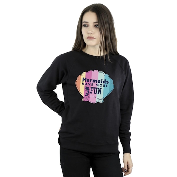 Disney Dam/Kvinnor Den Lilla Sjöjungfrun Rolig Sweatshirt XL Svart Black XL