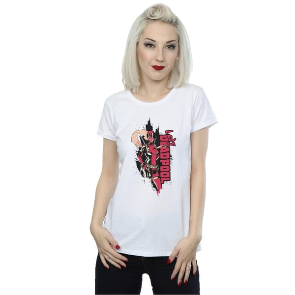 Marvel Dam/Dam Deadpool Lady Deadpool T-shirt i bomull M Vit White M