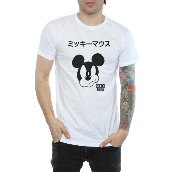 Disney Män Musse Pigg japansk T-shirt L Vit White L