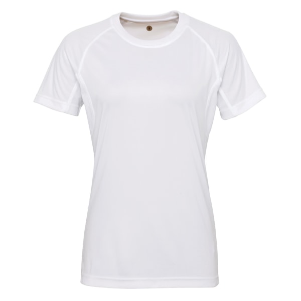 Tri Dri Dam/Dam T-shirt med panel med rund hals S Vit White S