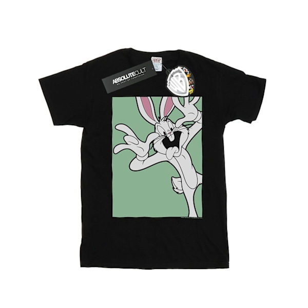 Looney Tunes Dam/Damer Bugs Bunny Rolig Ansikte Bomull Pojkvän Black S