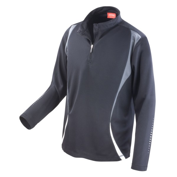 Spiro Unisex Vuxen Trial Training Base Layer Topp XXL Svart/Grå Black/Grey/White XXL