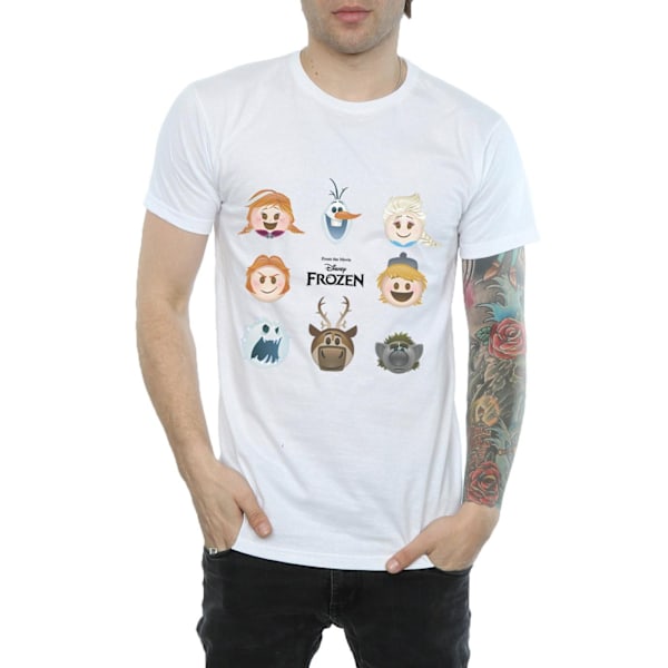 Disney Frozen Heads T-shirt för män, vit, storlek M White M