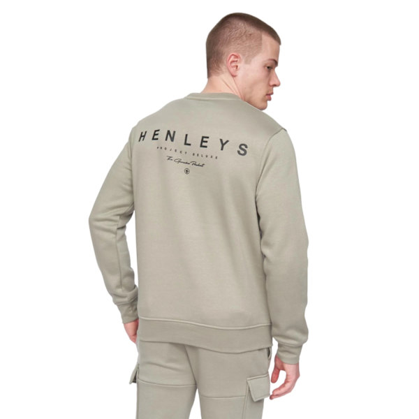 Henleys Mens Moorehen Crew Neck Sweatshirt M Dusty Blue Dusty Blue M