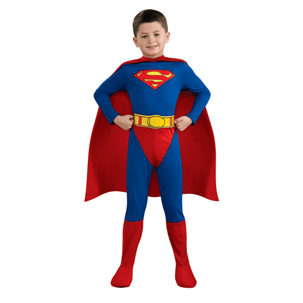 Superman Barn/Barn Logotyp Kostym M Röd/Blå Red/Blue M
