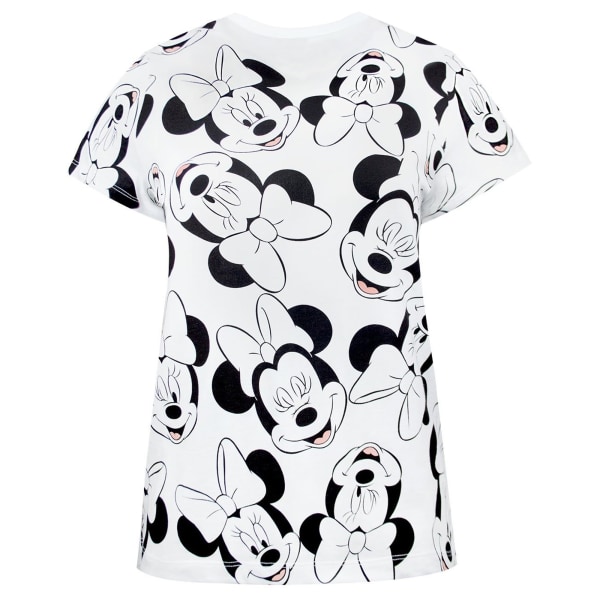 Minnie Mouse Dam/Dam Pojkvän Fit T-shirt S Vit/Svart White/Black S