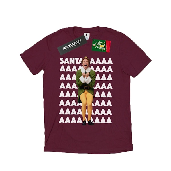 Elf Herr Buddy Santa Scream T-shirt M Bourgogne Burgundy M