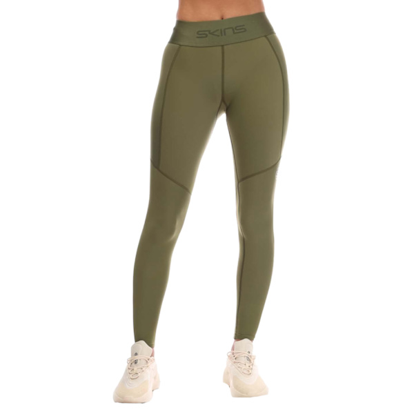 Skins Dam/Dam Series-3 Termiska Långa Tights XL Khaki Gre Khaki Green XL