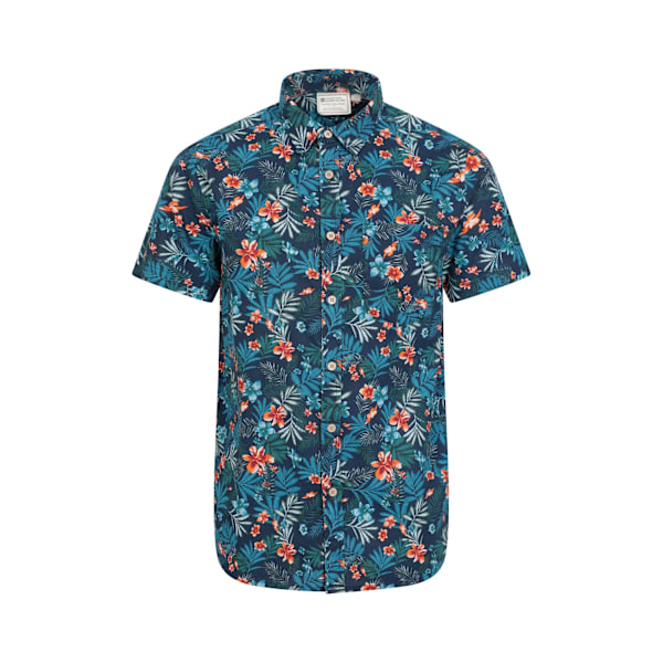 Mountain Warehouse Herr Tropical Floral Kortärmad Skjorta S Marinblå Navy S
