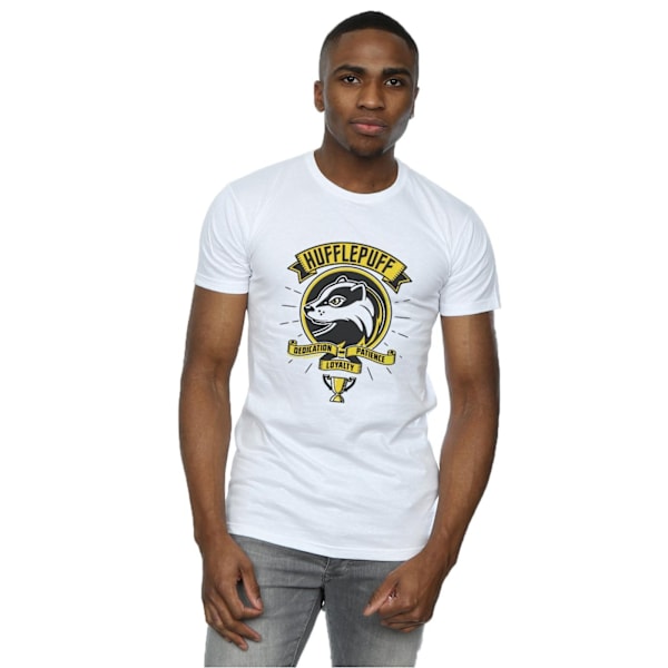 Harry Potter Herr Hufflepuff Toon Crest T-shirt 4XL Vit White 4XL