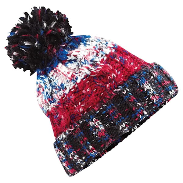 Beechfield Dam/Damer Corkscrew Pom Pom Mössa En Storlek Soli Solitaire Black One Size