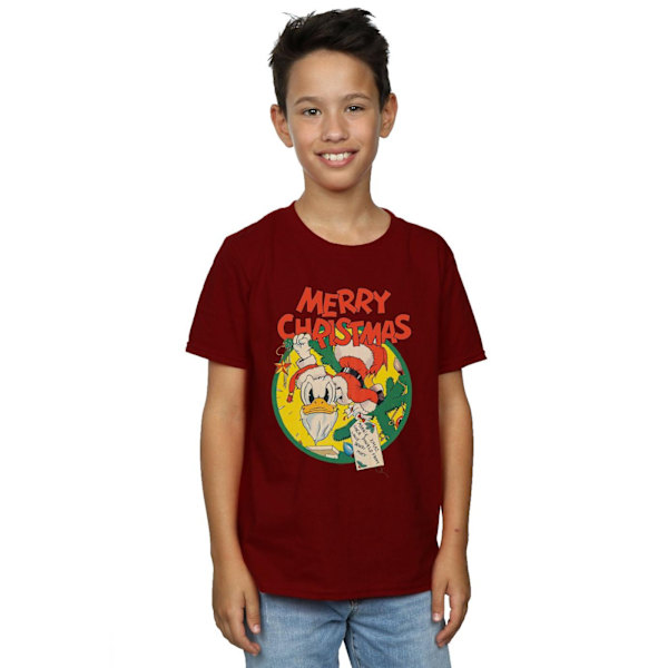 Disney Boys Donald Duck God Jul T-shirt 12-13 år Bourgogne Burgundy 12-13 Years