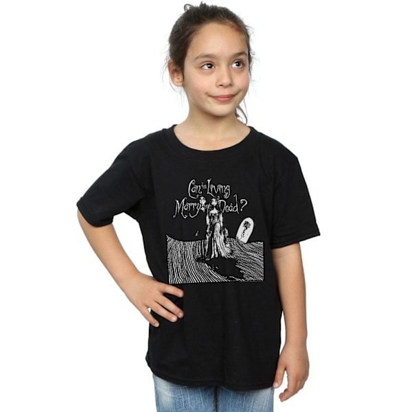 Corpse Bride Girls Marry The Dead Bomull T-shirt 7-8 år Svart Black 7-8 Years